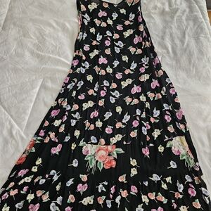 Floral Black Maxi Dress